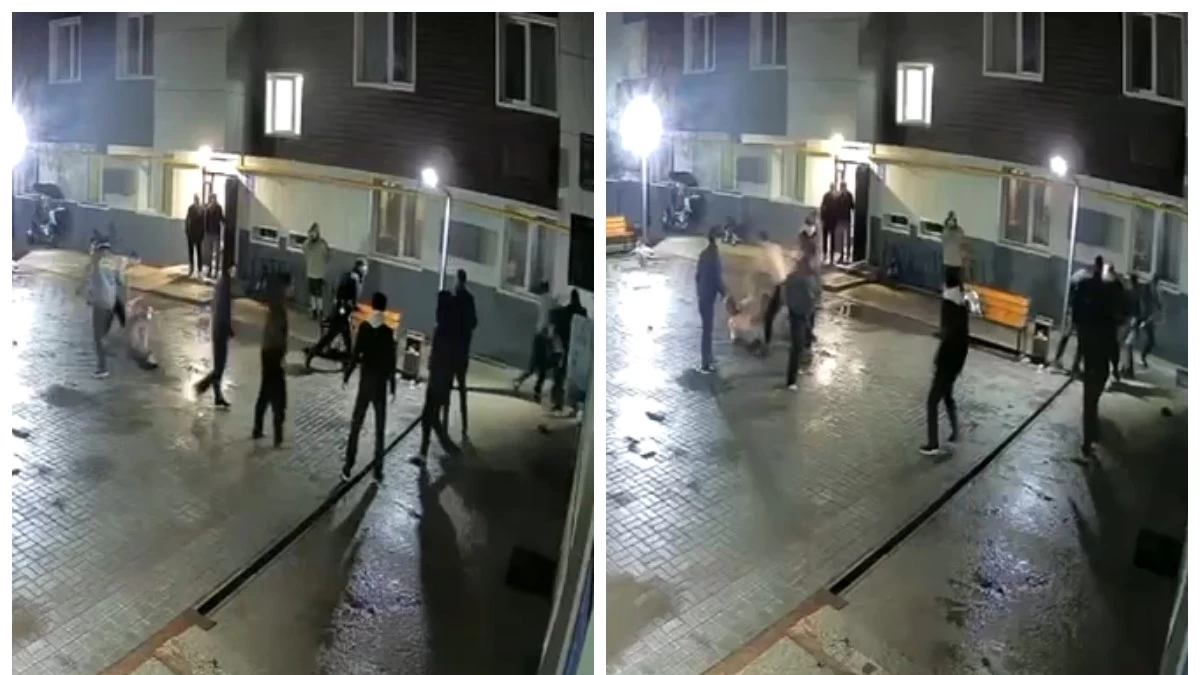 Алматыда тұрғын үй кешенінде бір топ ер адам күзетші мен тұрғынды ұрып кеткен