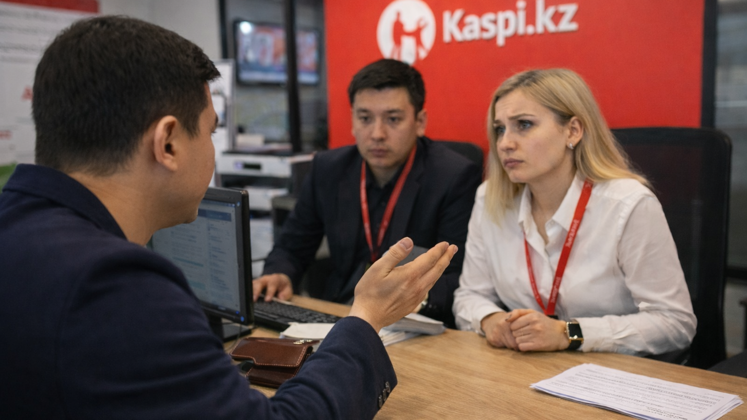 "Клиенттер қазақша сұрамайды": Алматыдағы Kaspi Bank бөлімшесінде қазақша анкета жоқ болып шықты