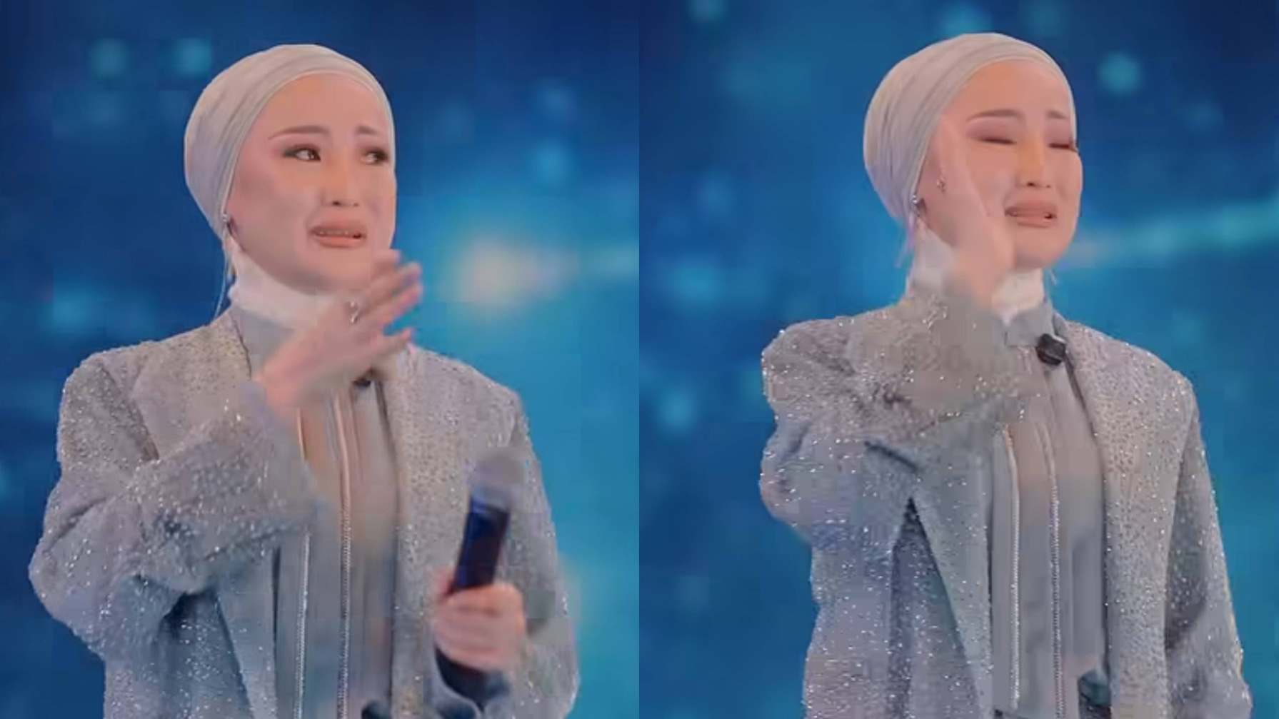 "Қайдағы жоқты еске түсіріп": Мөлдір Әуелбекова сахнада еңкілдеп жылап жіберді (ВИДЕО) 