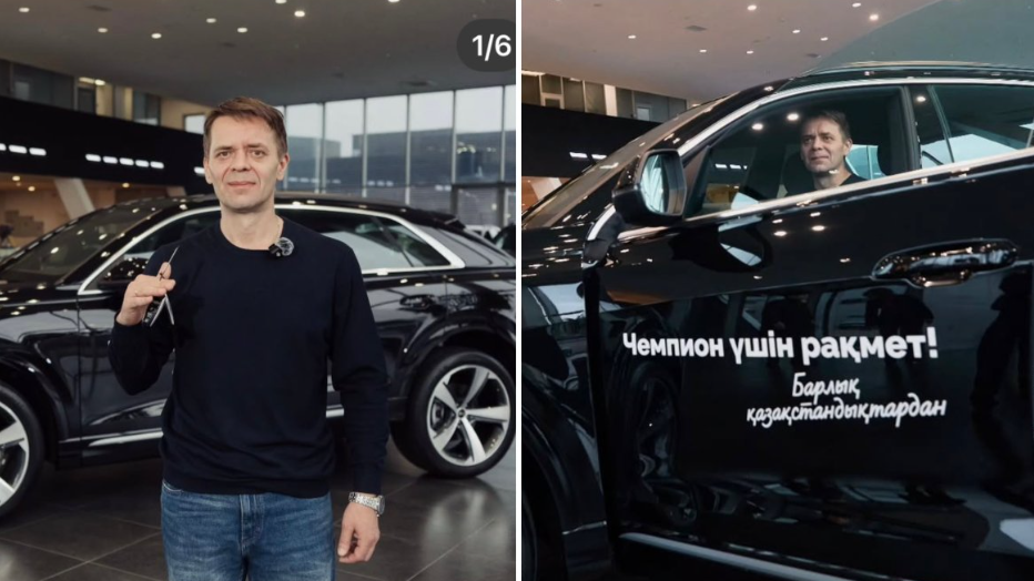 "Көзіне жас алды": Белгілі кәсіпкер Михаил Шайдоровтың әкесіне көлік сыйлады (ВИДЕО)