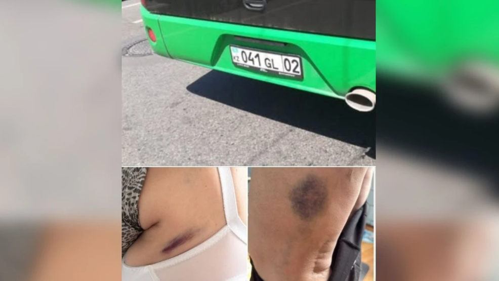 Алматыда автобусқа мінген жолаушының қабырғасы сынған