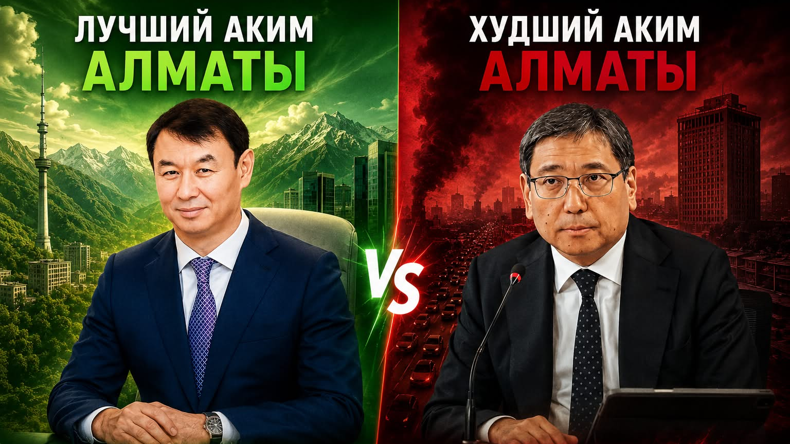 Досаев пен Сатыбалды текетіресі: Алматылықтар әлеуметтік желіде әкімдердің жұмысына баға берді