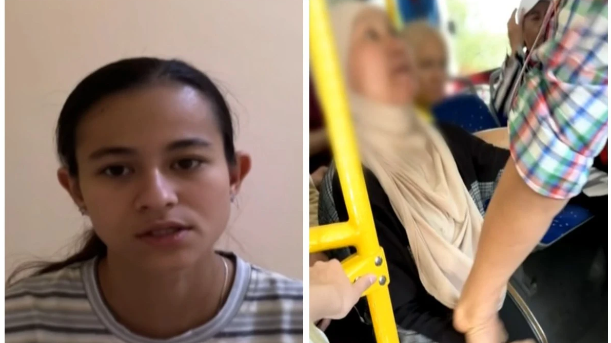 Алматыда әйел адам автобуста студент қызды аяусыз ұрып, ауруханаға түсірді