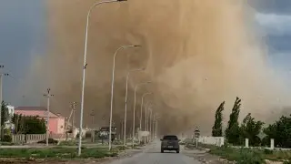 Маңғыстау облысында құйын видеоға түсіп қалды